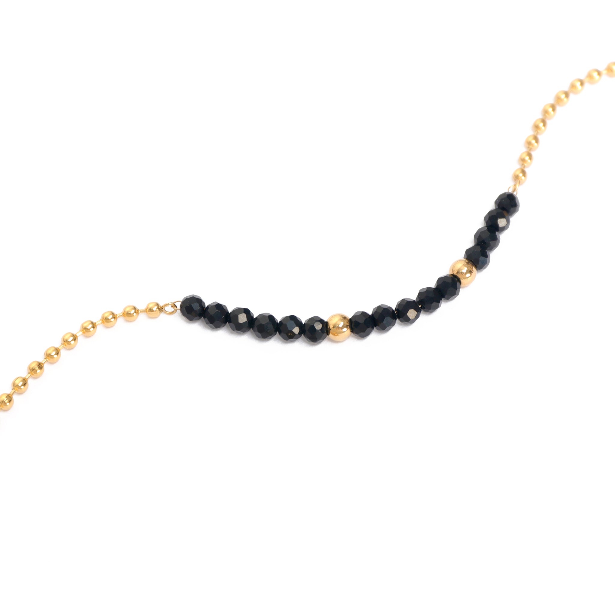 Yoshile Schwarz Armband Gold