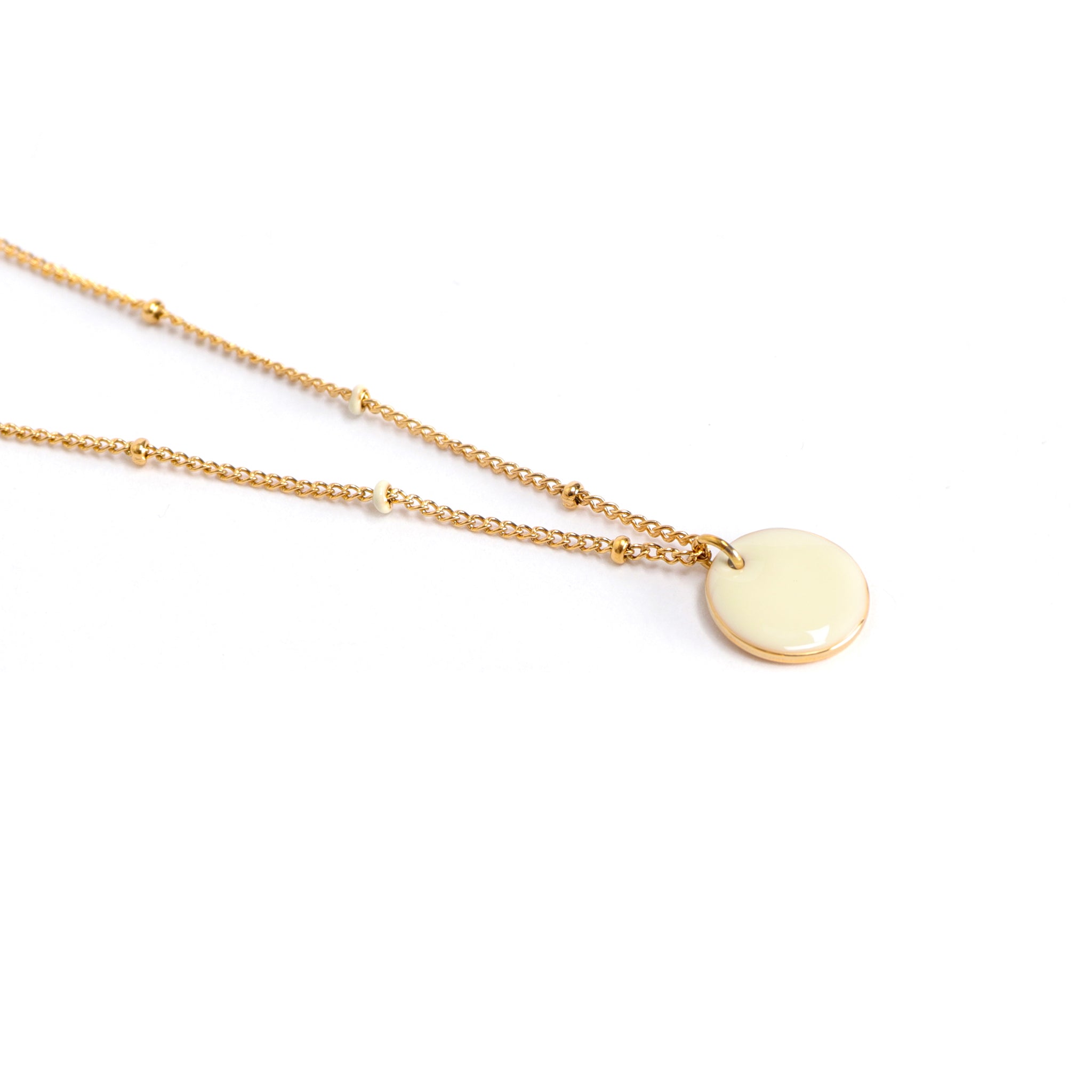 Sawinta Weiß Halskette Gold