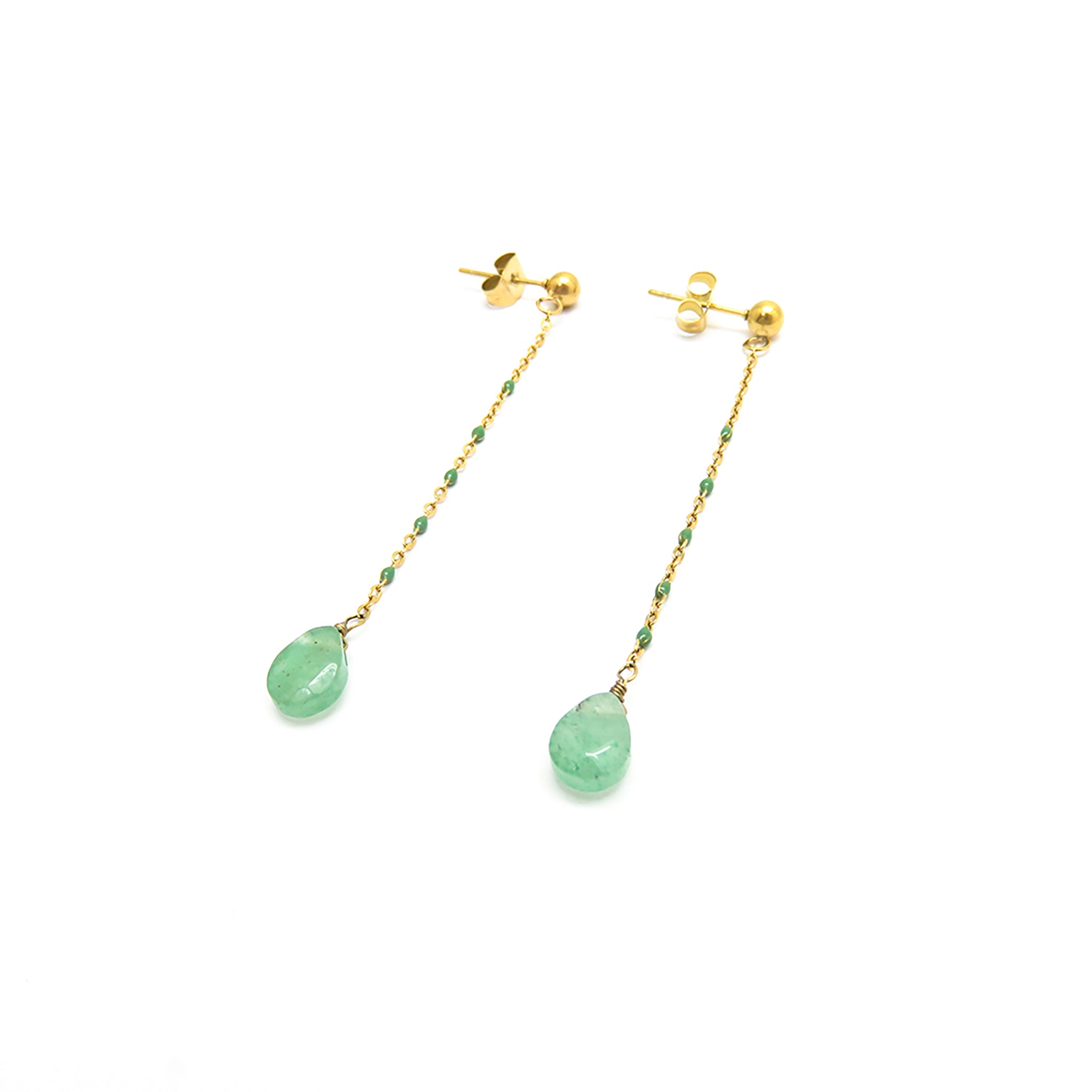 Froreng Grün Ohrringe Gold