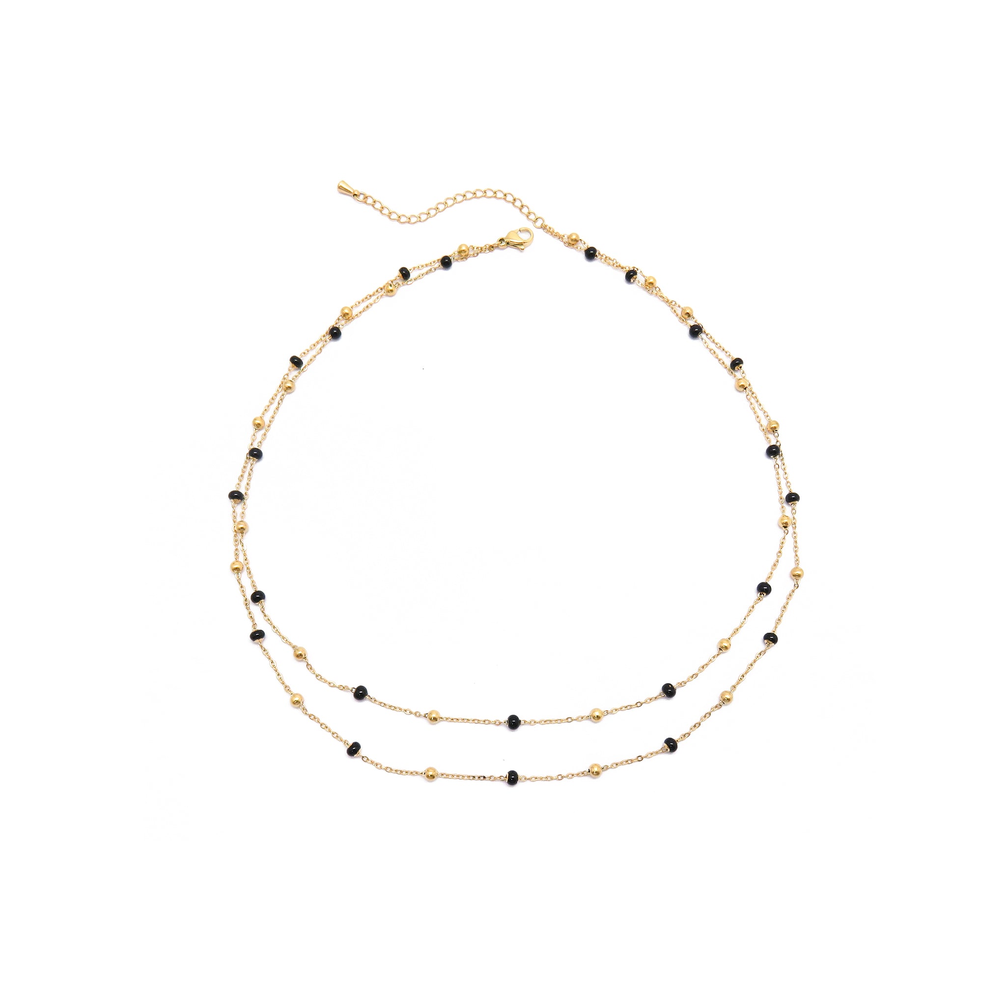 Remitus Schwarz Halskette Gold