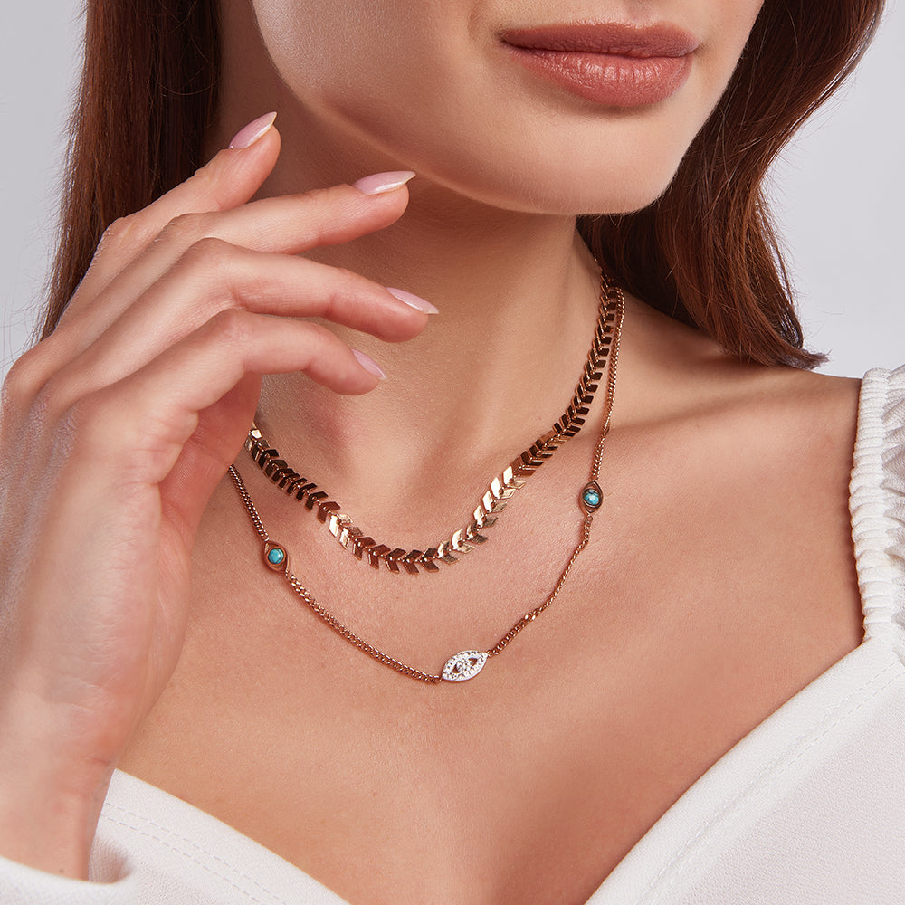 Nebelli Halskette Rose