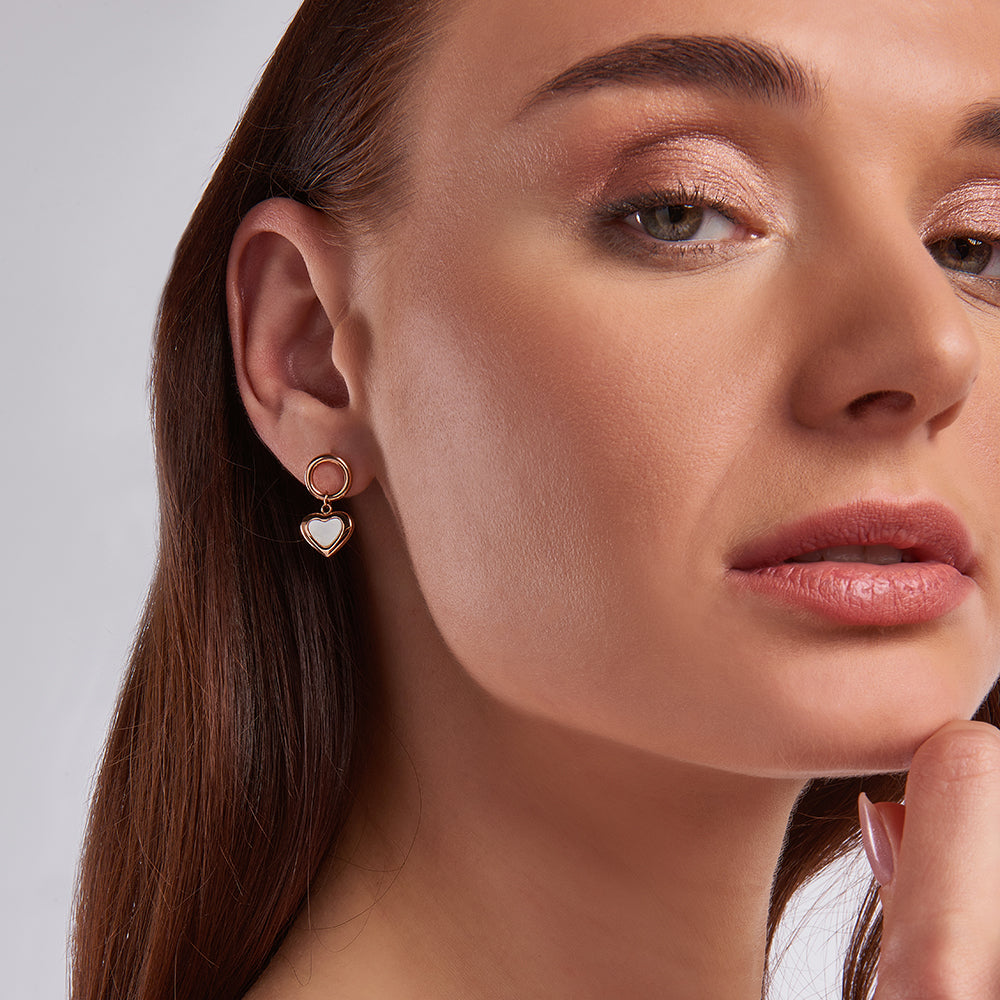 Brongem Ohrringe Rose