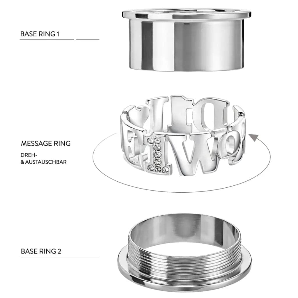 1 WORLD 1 LOVE Ring Set
