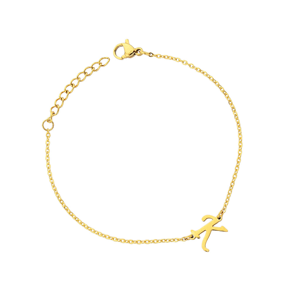 Pfer Letter-K Armband Gold