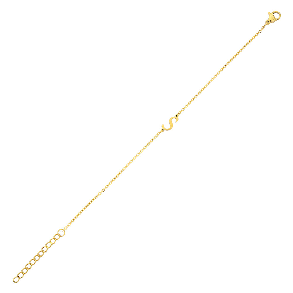Pfer Letter-S Armband Gold