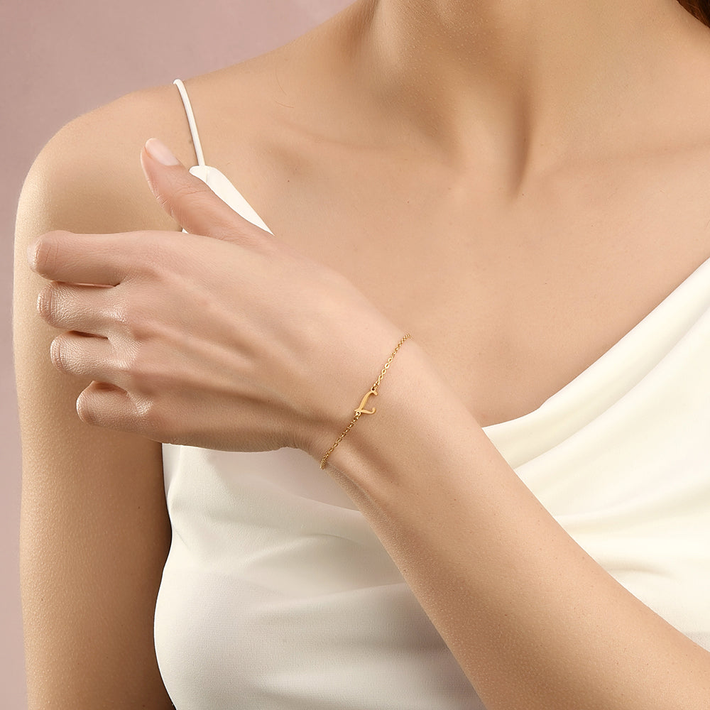 Pfer Letter-L Armband Gold