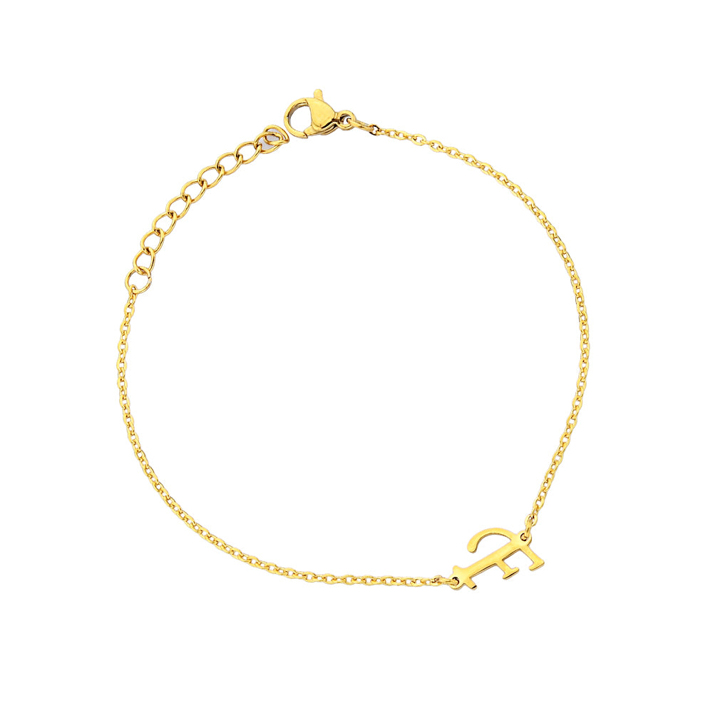 Pfer Letter-F Armband Gold