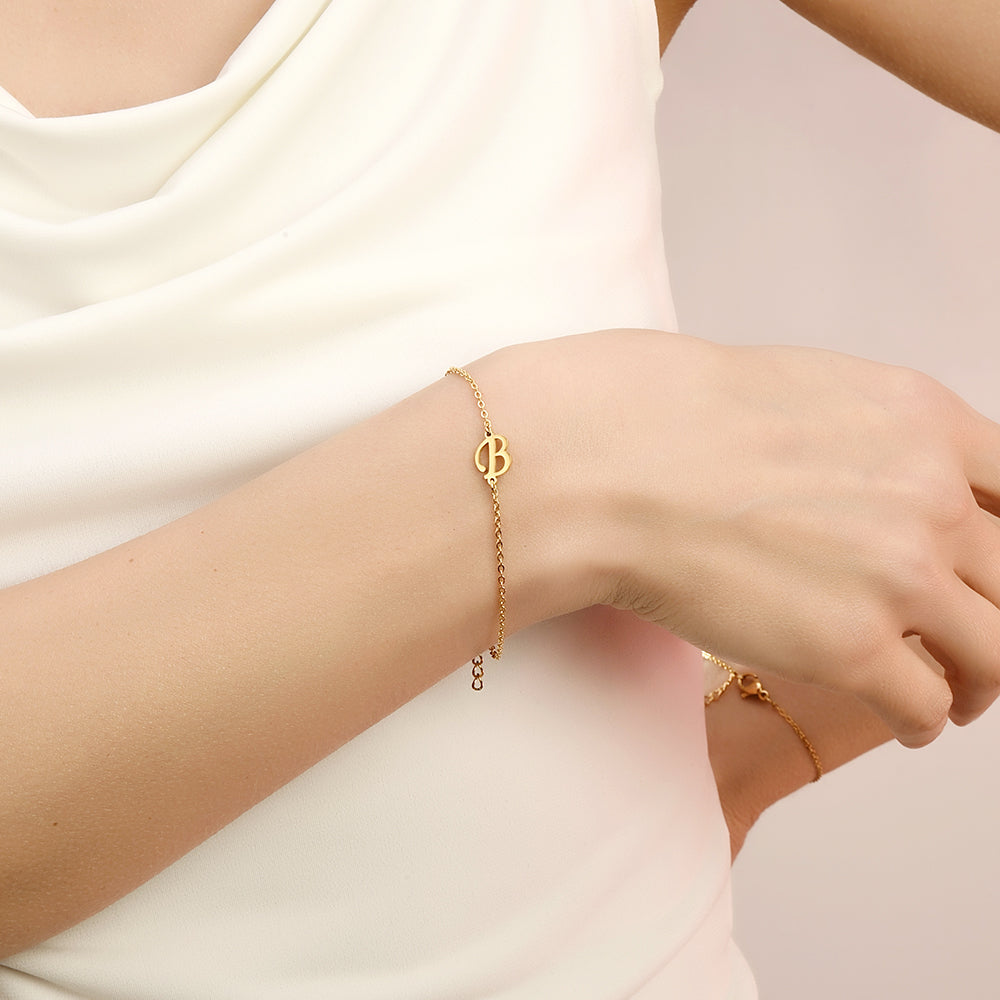 Pfer Letter-B Armband Gold
