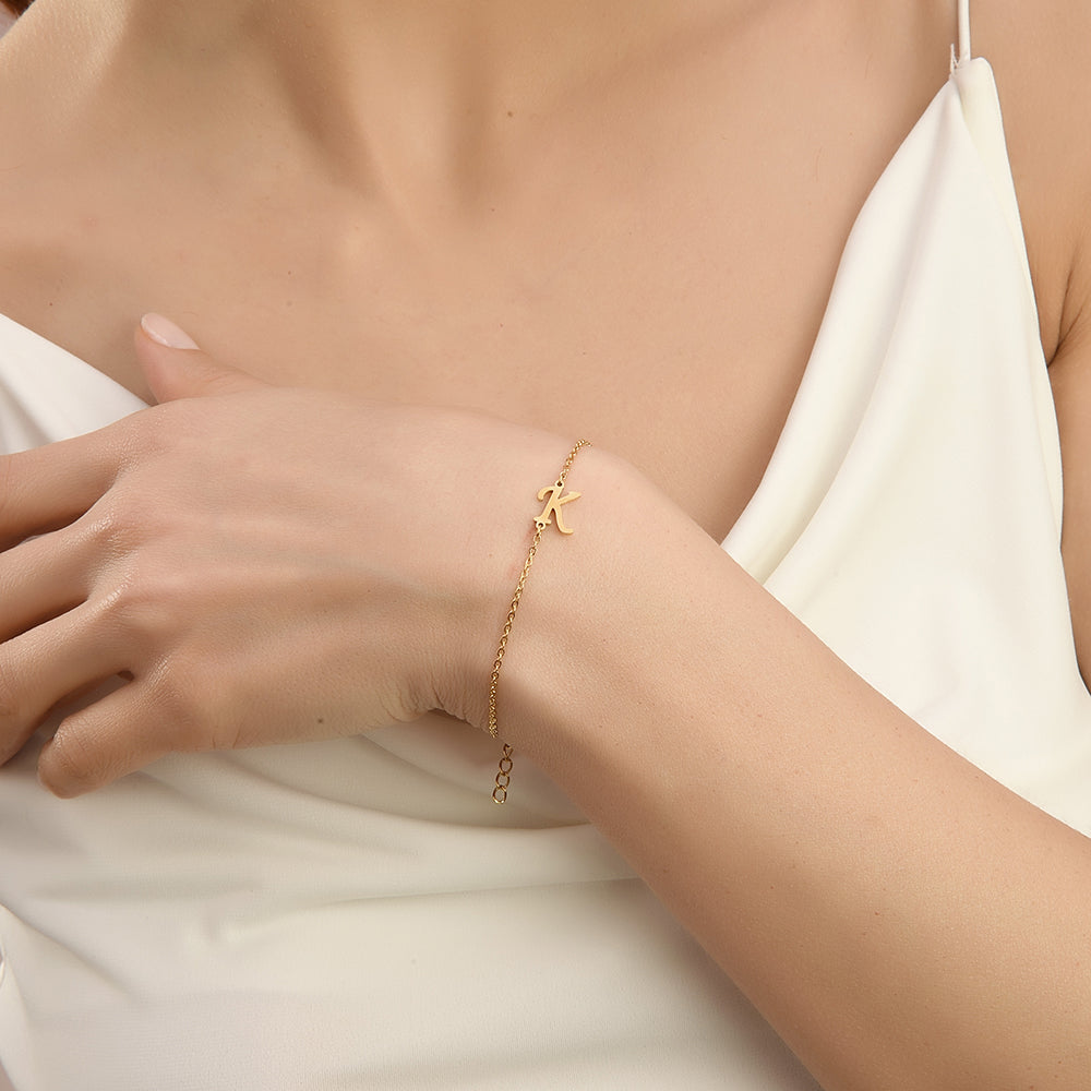 Pfer Letter-K Armband Gold