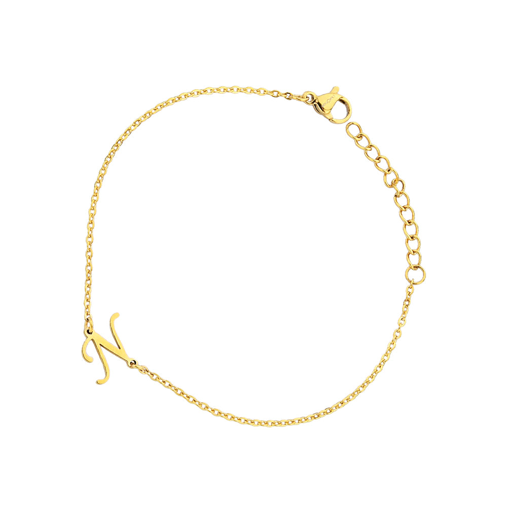 Pfer Letter-N Armband Gold