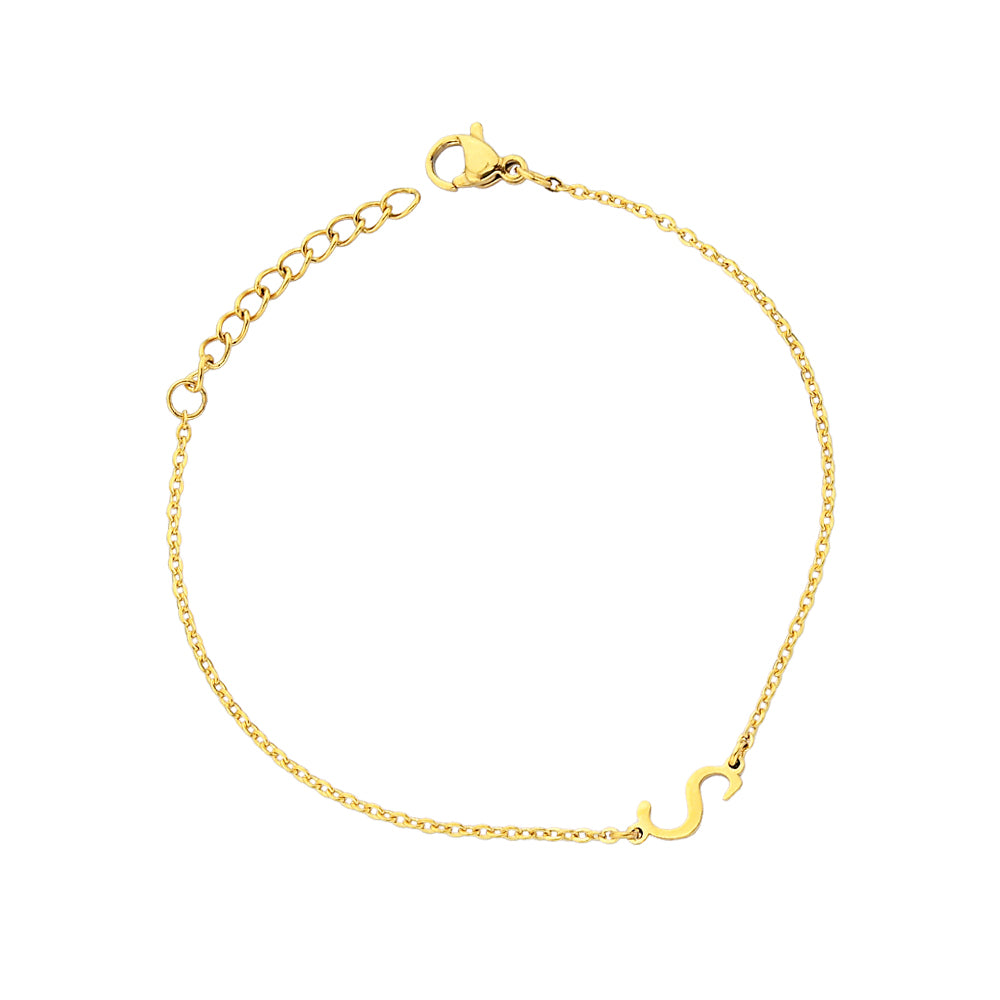 Pfer Letter-S Armband Gold