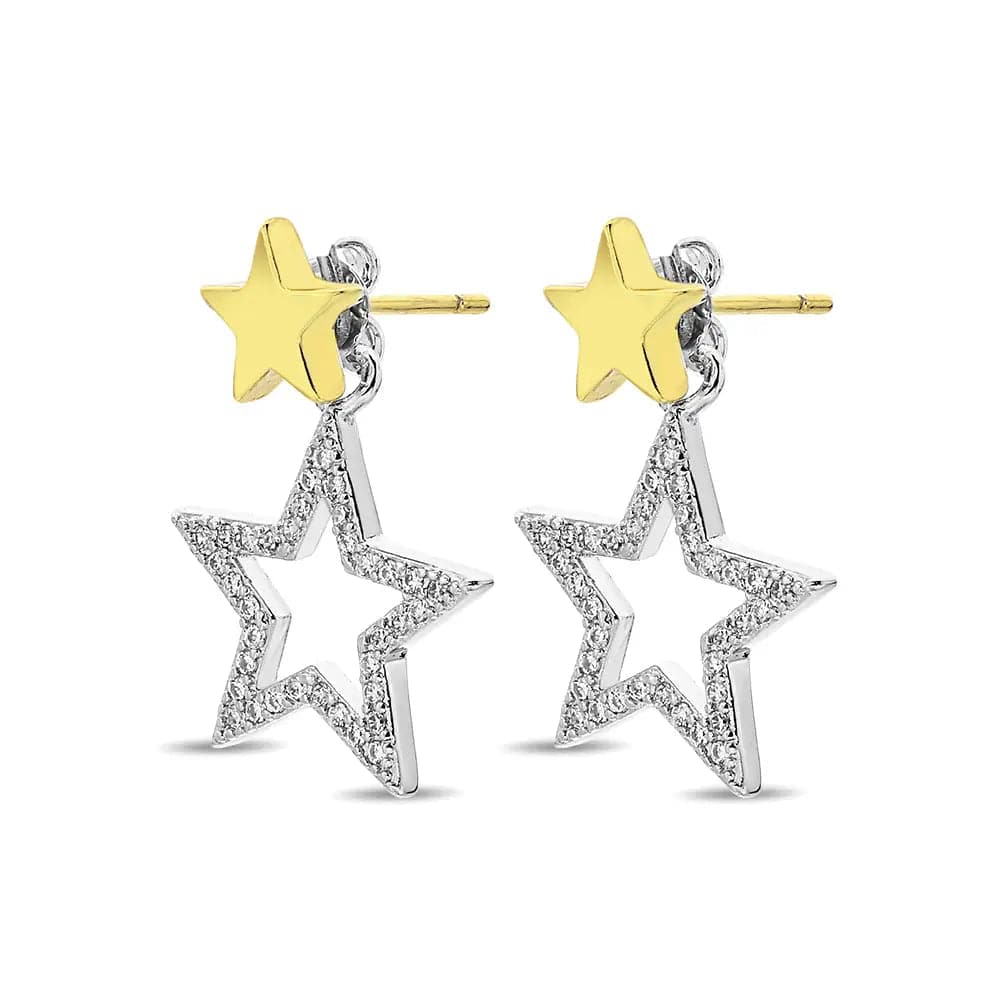 Etnet Ohrringe Gold-Weiß