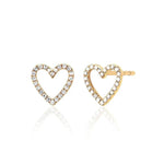 Heart Circon Stud earring