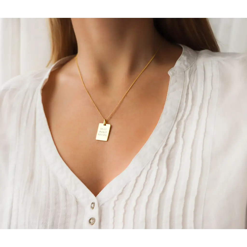 LEAD, DON'T FOLLOW Necklace 925 Sterling Silver