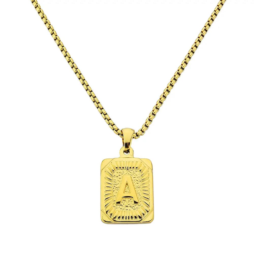 Lost Letter-A Halskette Gold