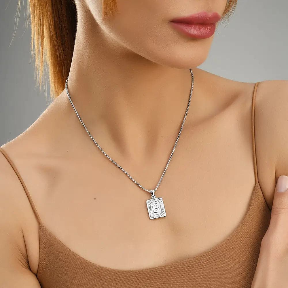 Lost Letter-B Halskette WeiĂ