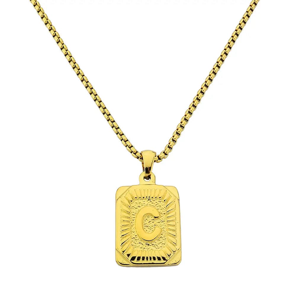 Lost Letter-C Halskette Gold