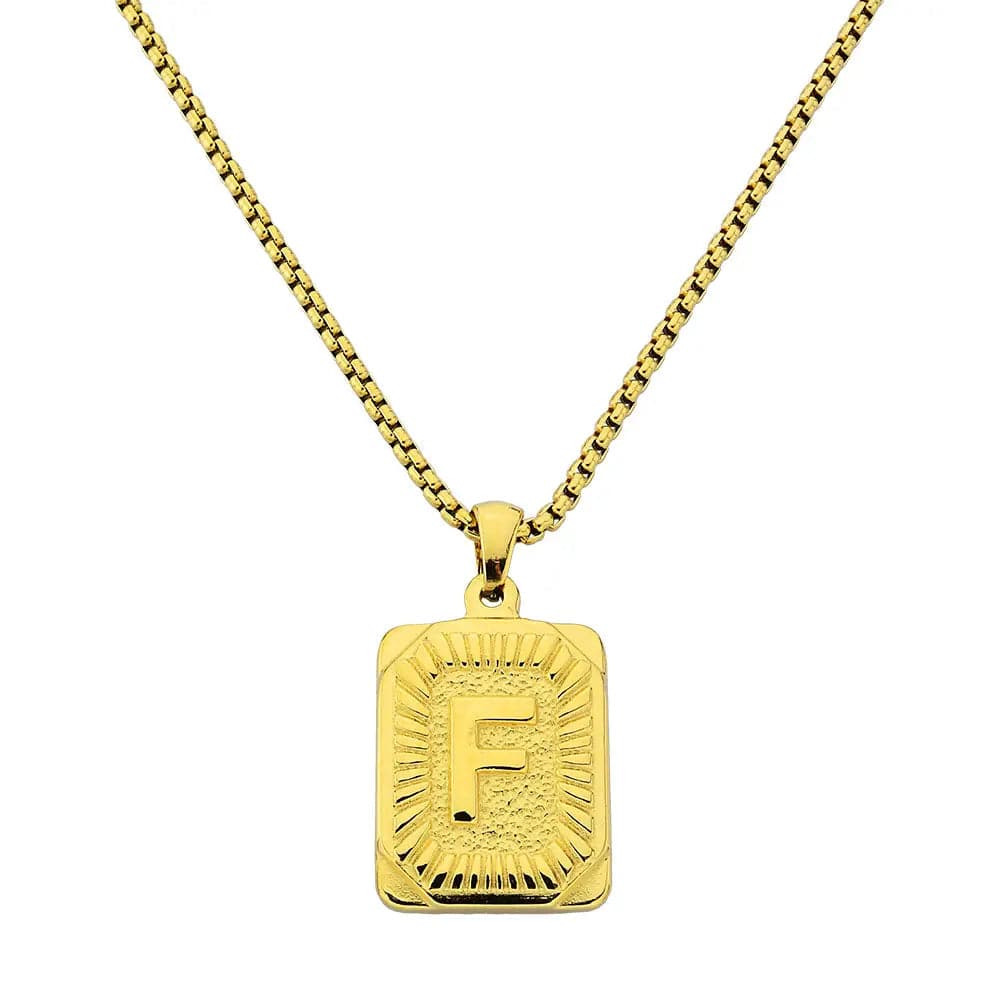 Lost Letter-F Halskette Gold