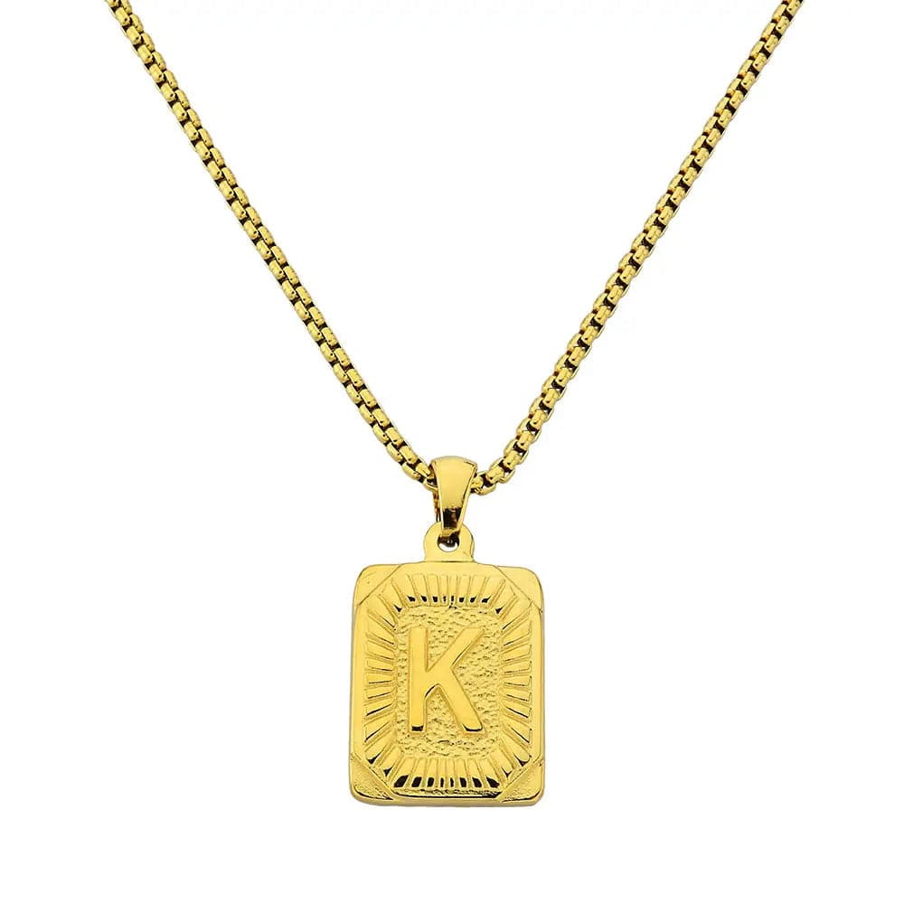 Lost Letter-K Halskette Gold