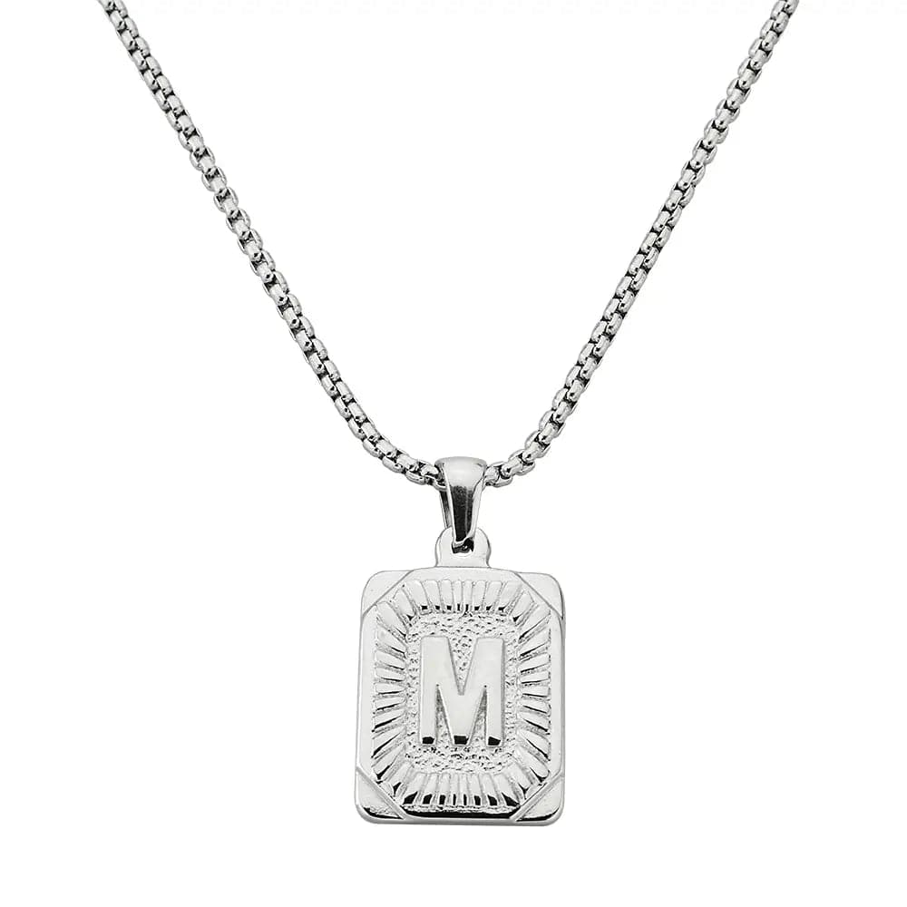 Lost Letter-M Halskette Weiß