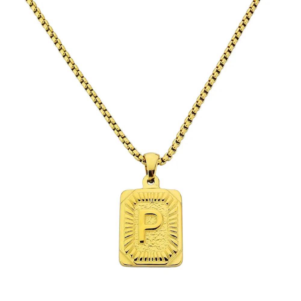 Lost Letter-P Halskette Gold