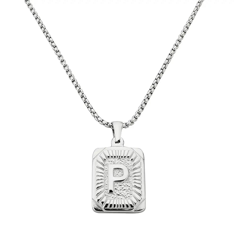 Lost Letter-P Halskette Weiß