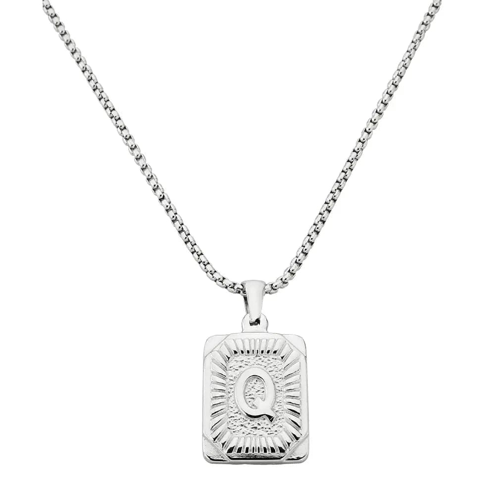 Lost Letter-Q Halskette Weiß