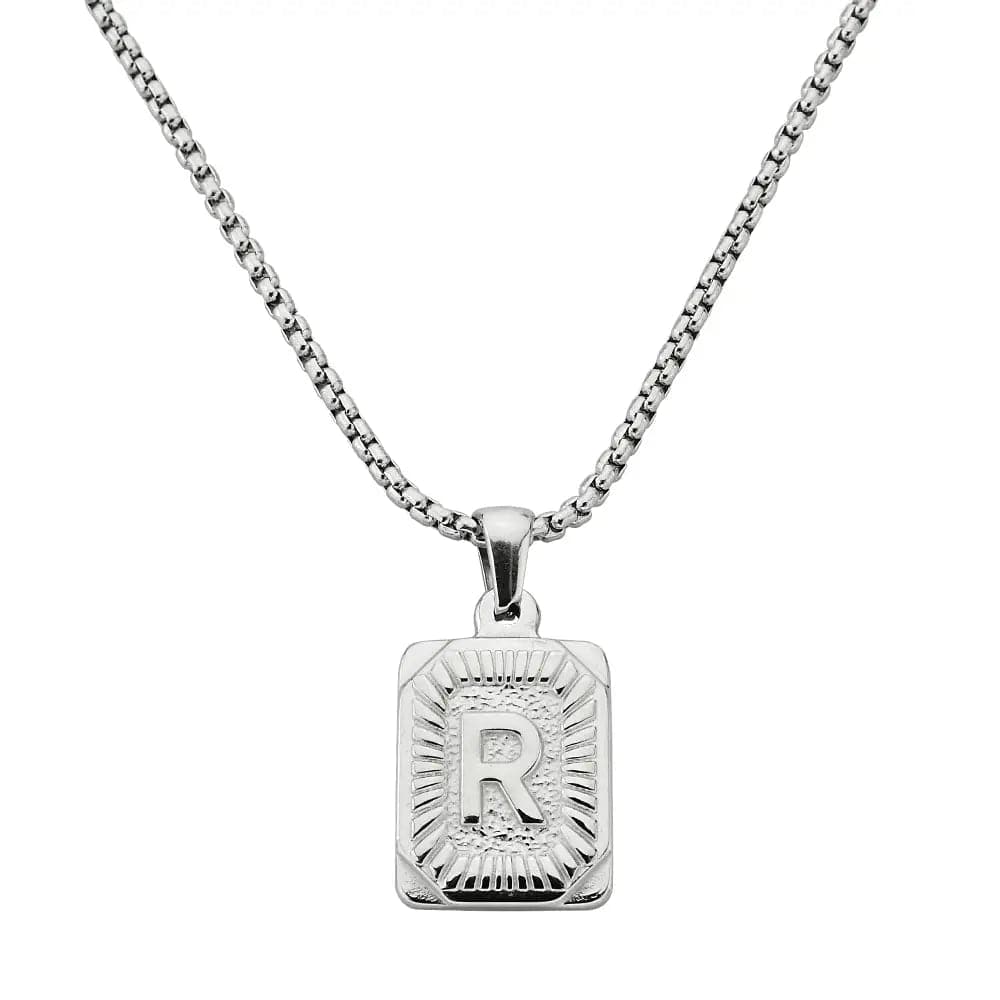 Lost Letter-R Halskette Weiß