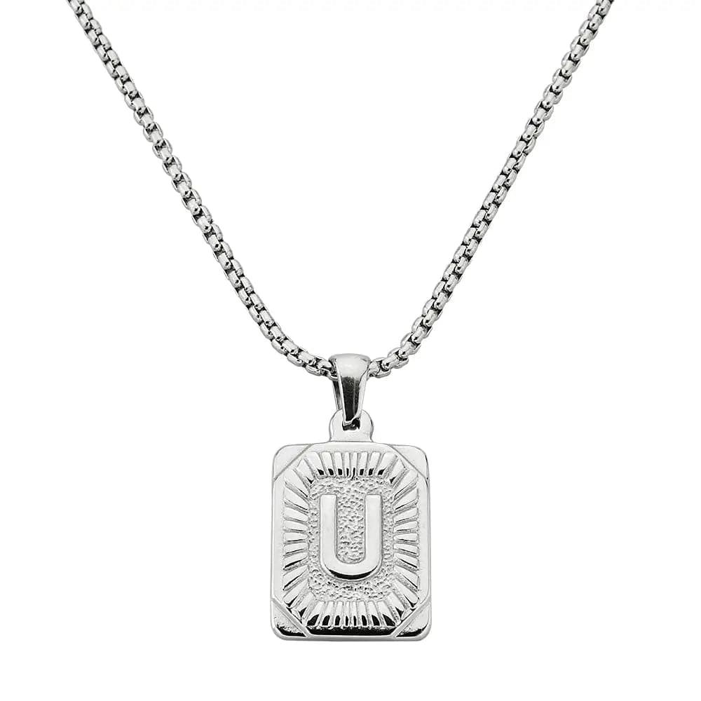 Lost Letter-U Halskette Weiß