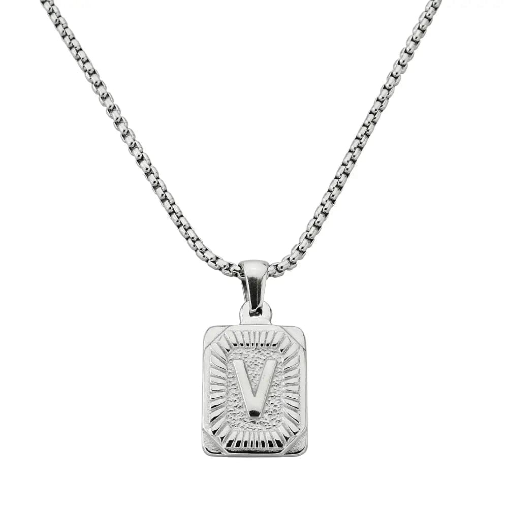 Lost Letter-V Halskette Weiß
