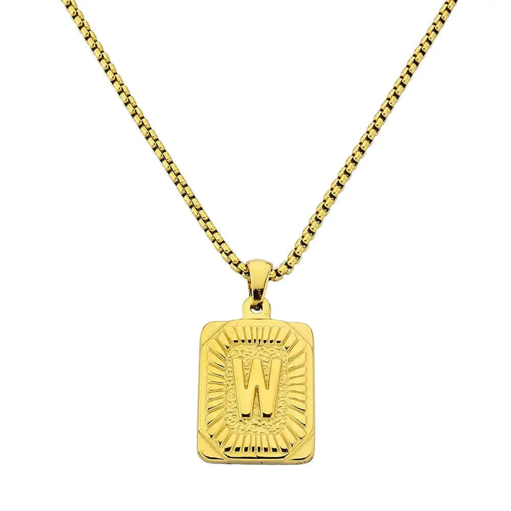 Lost Letter-W Halskette Gold