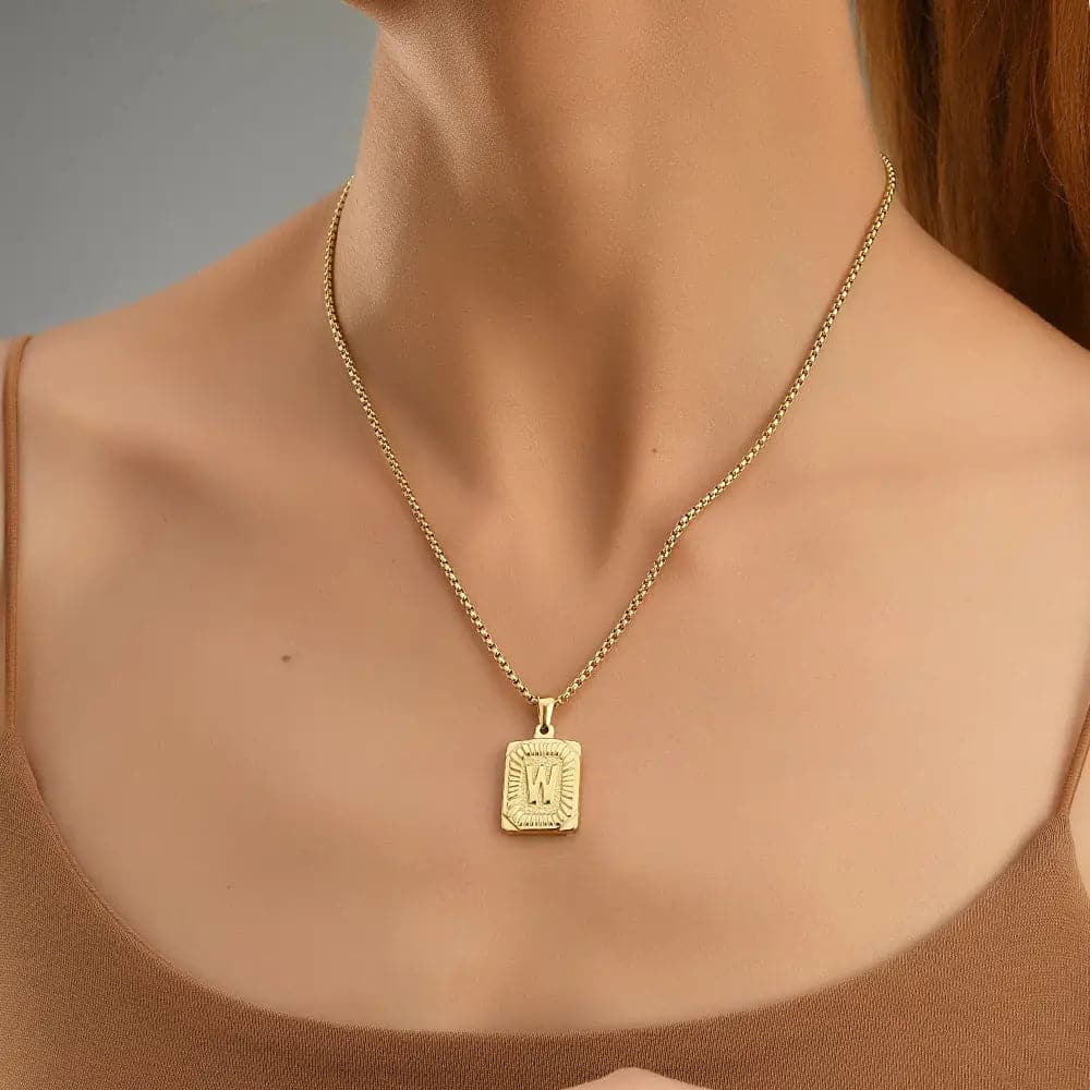 Lost Letter-W Halskette Gold