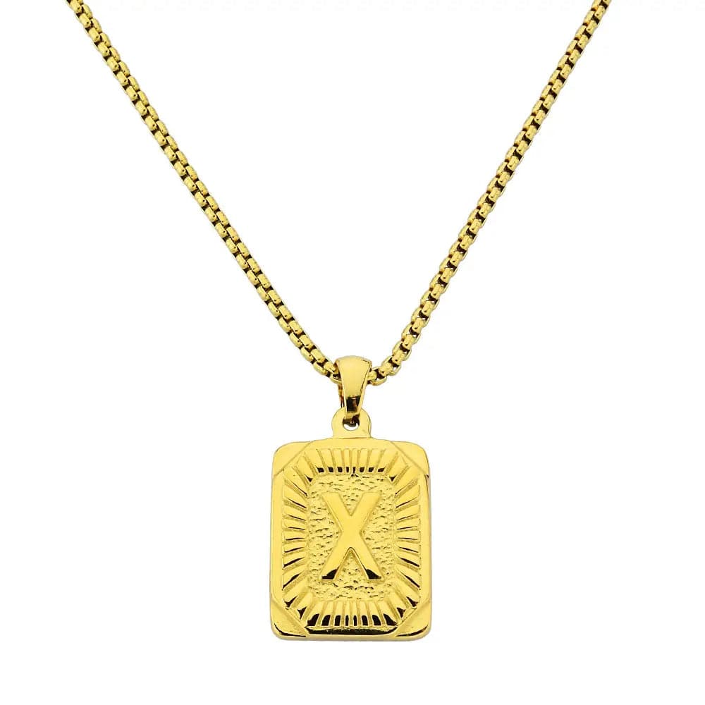 Lost Letter-X Halskette Gold
