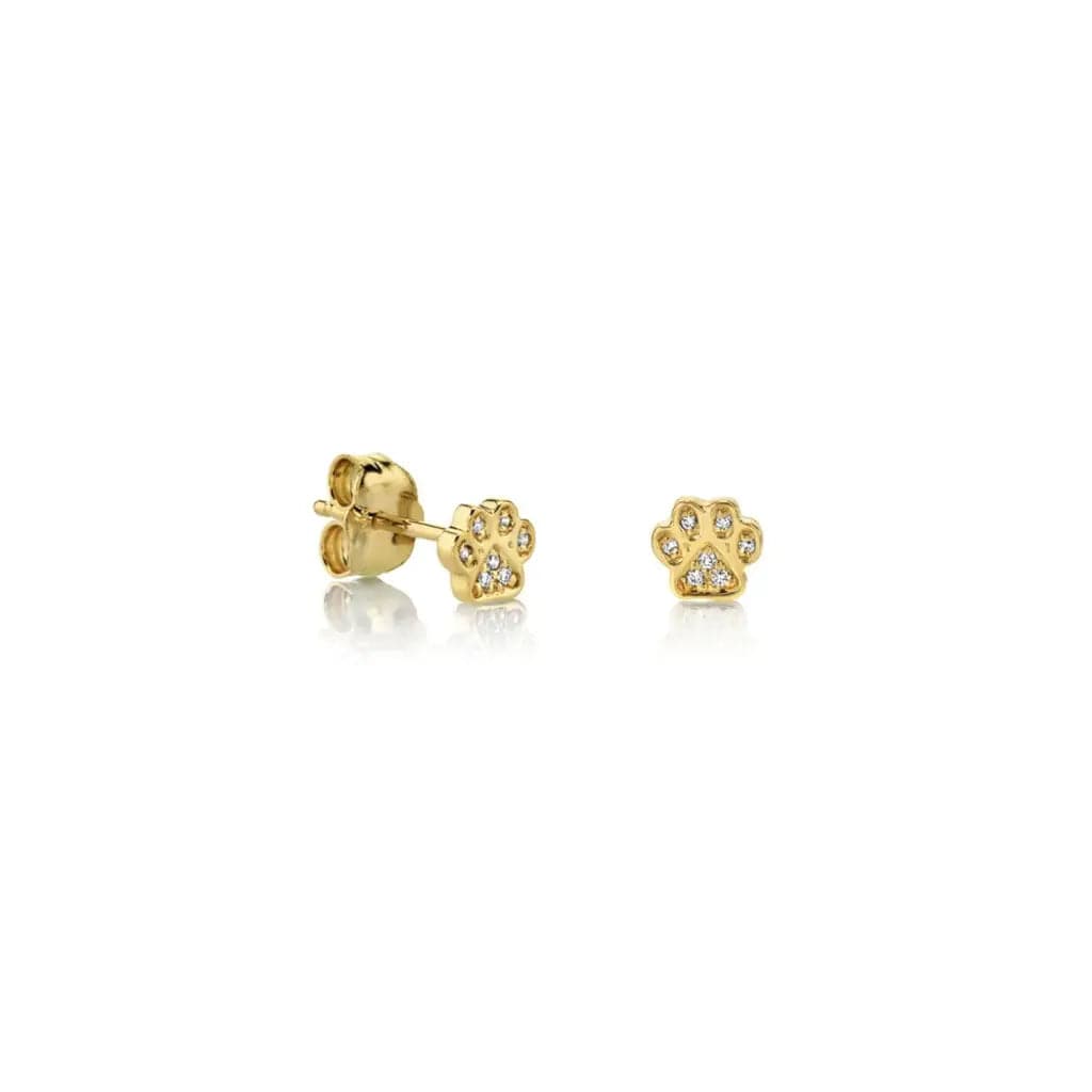 Paw stud earring