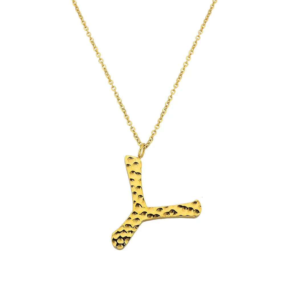 Ropi Letter-Y Halskette Gold