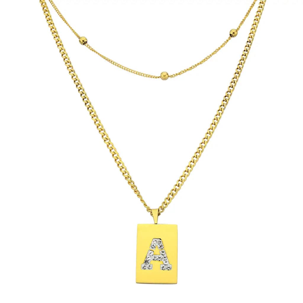 Sero Letter-A Halskette Gold