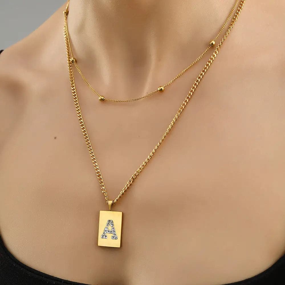 Sero Letter-A Halskette Gold