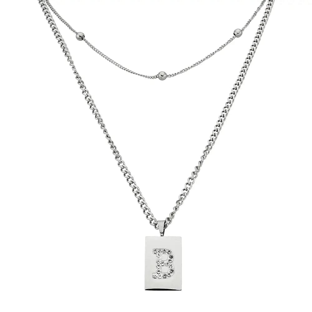 Sero Letter-B Halskette Weiß