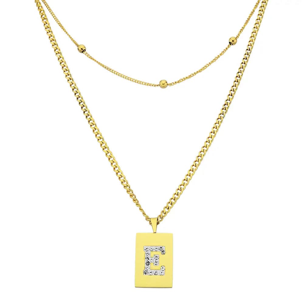 Sero Letter-E Halskette Gold