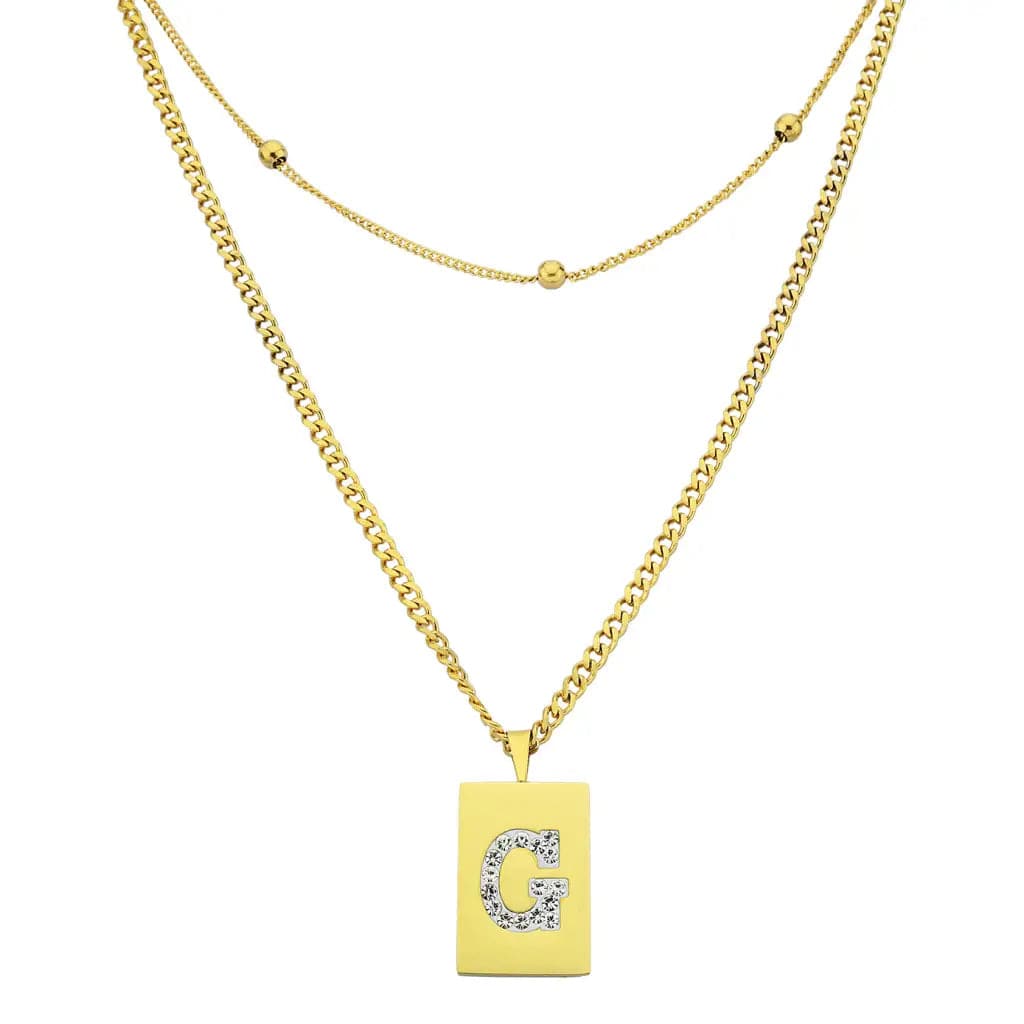 Sero Letter-G Halskette Gold