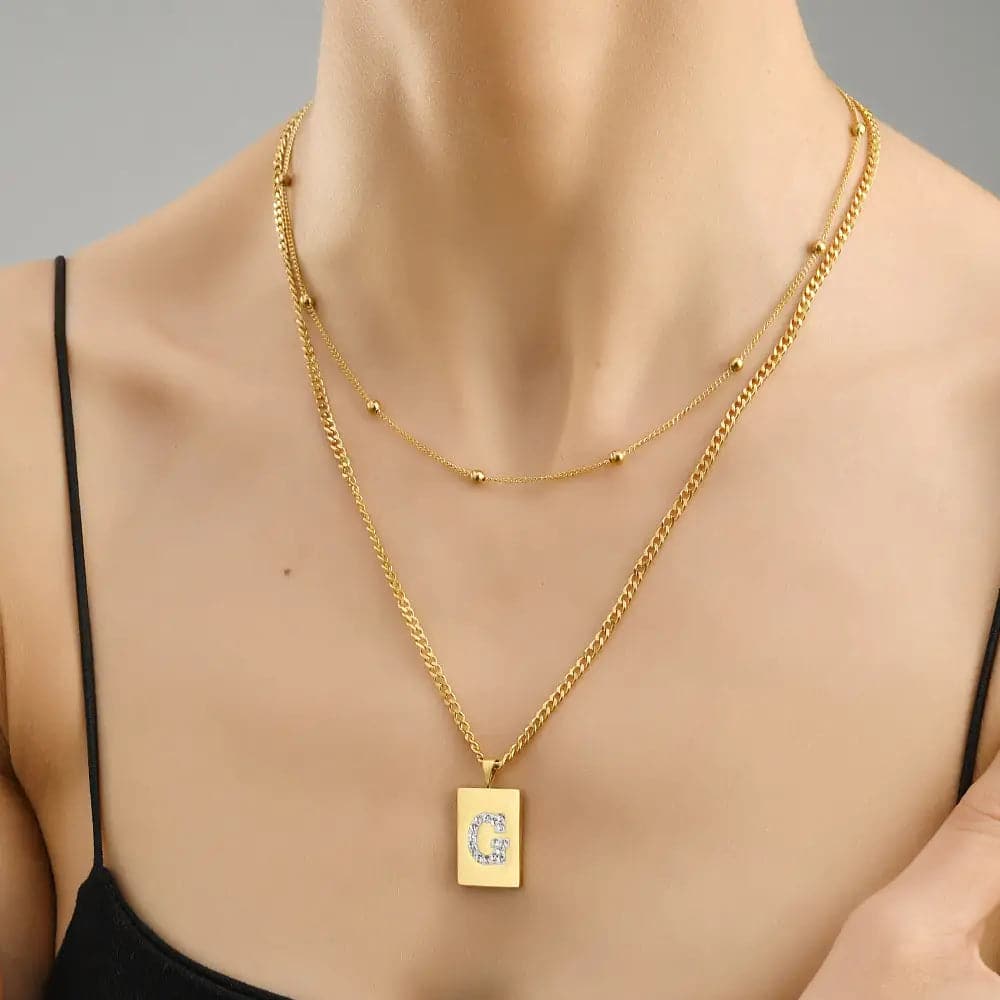 Sero Letter-G Halskette Gold