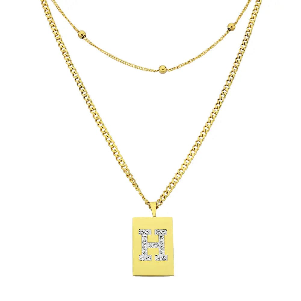 Sero Letter-H Halskette Gold