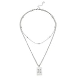 Sero Letter-H Halskette Weiß