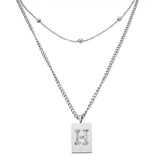 Sero Letter-H Halskette Weiß