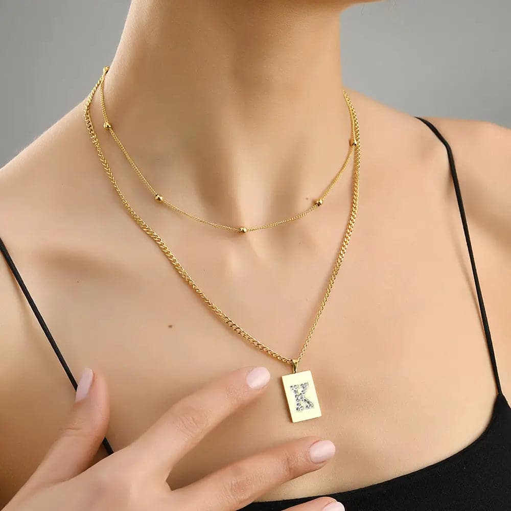 Sero Letter-K Halskette Gold