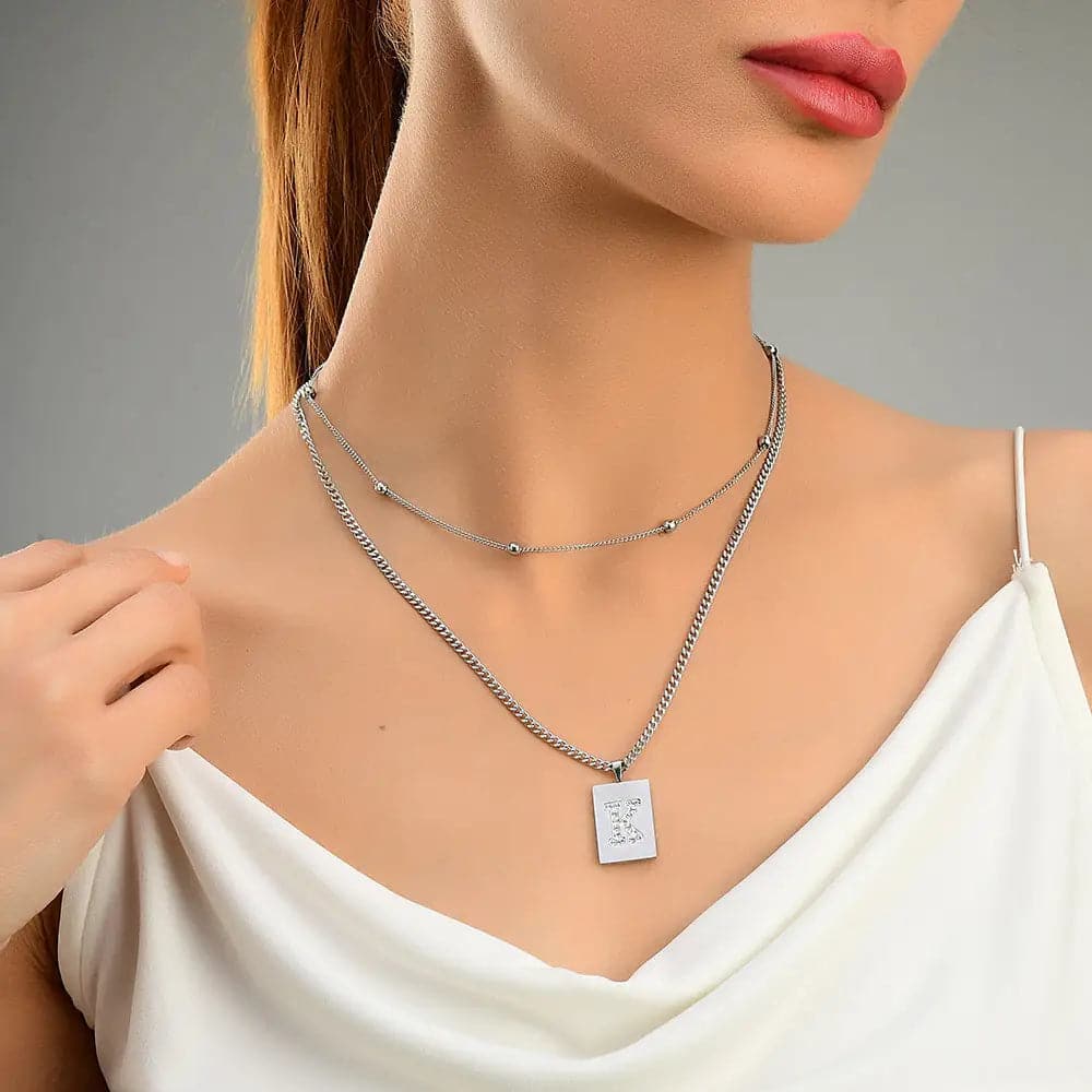 Sero Letter-K Halskette Weiß