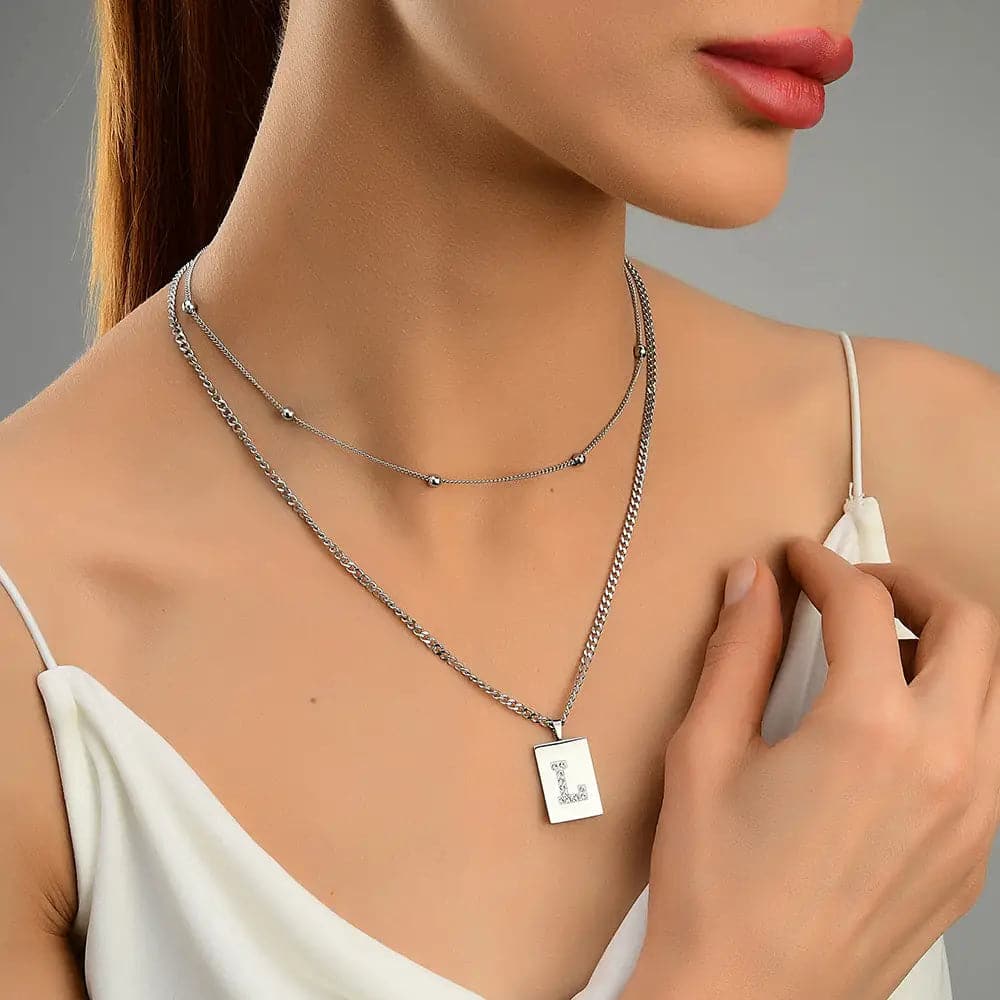 Sero Letter-L Halskette Weiß