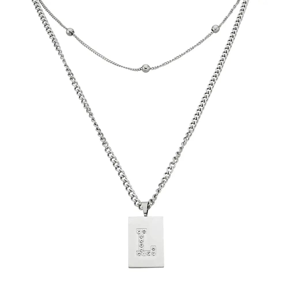 Sero Letter-L Halskette Weiß