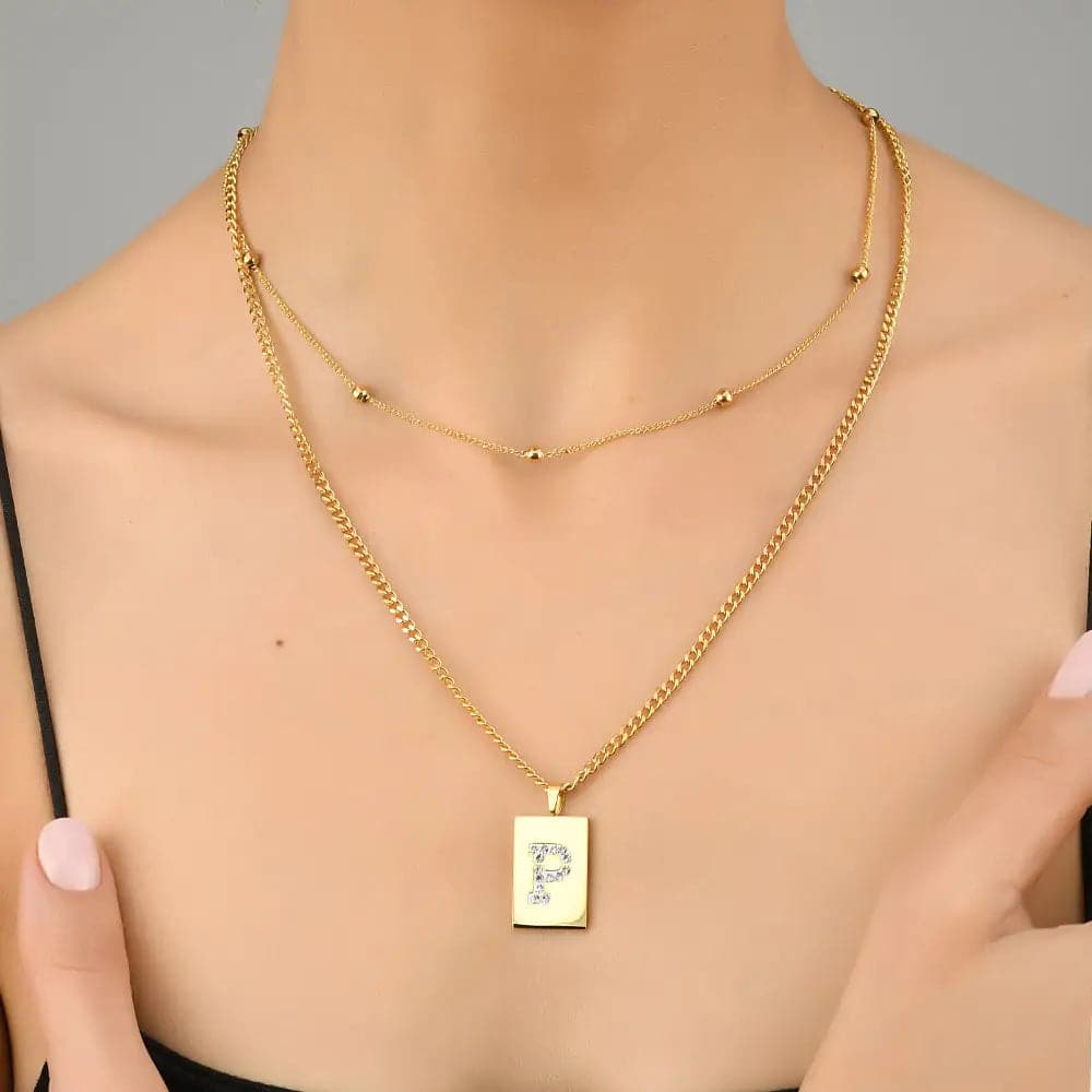 Sero Letter-P Halskette Gold