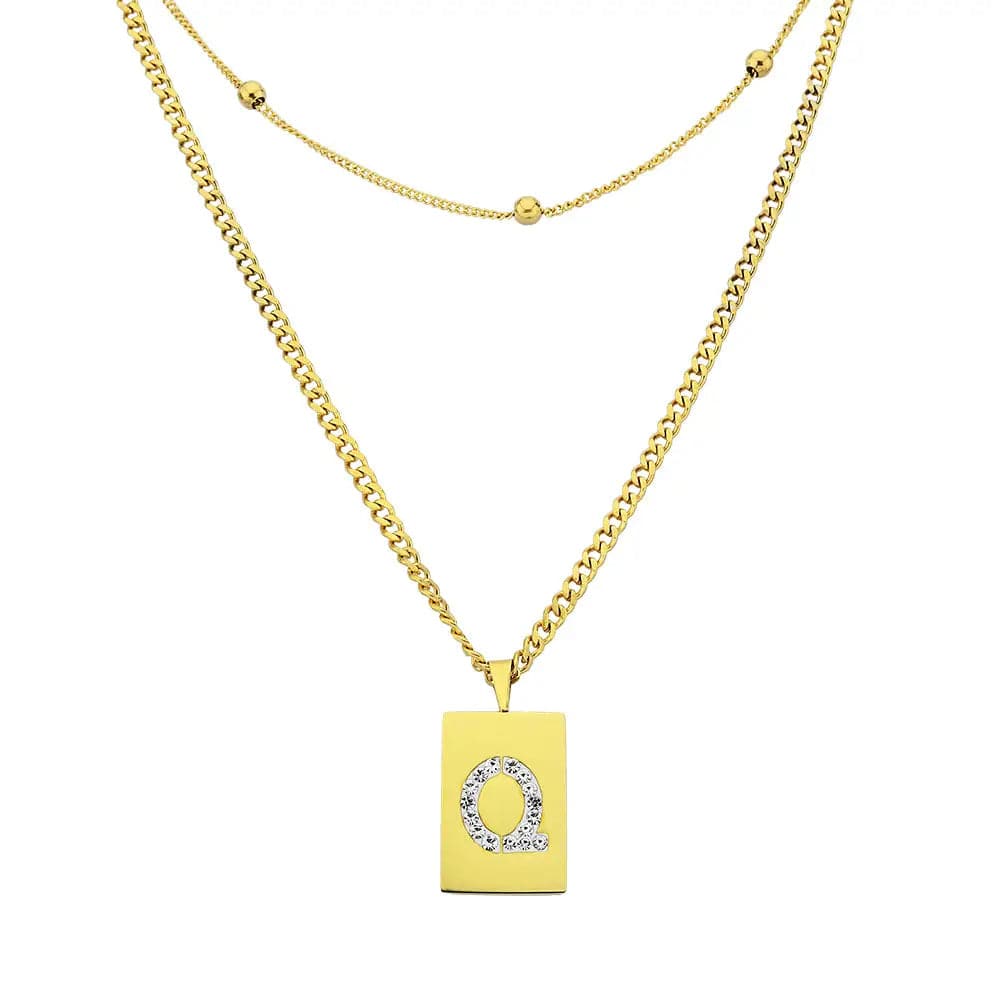 Sero Letter-Q Halskette Gold